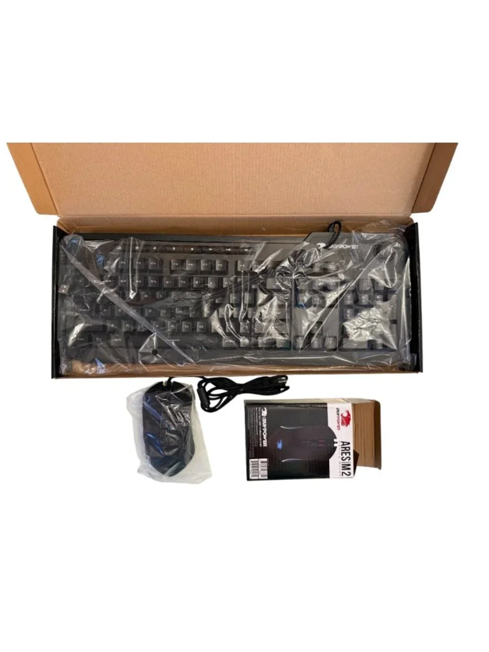 Gaming Keyboard Mouse Combo iBUYPOWER Ares M2 RGB Membrane Keys Multimedia Cont